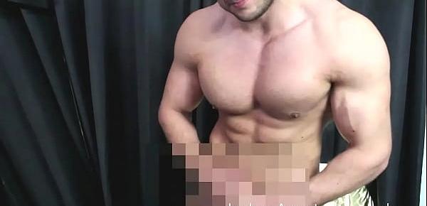 Cocky hunk is horny and wanking